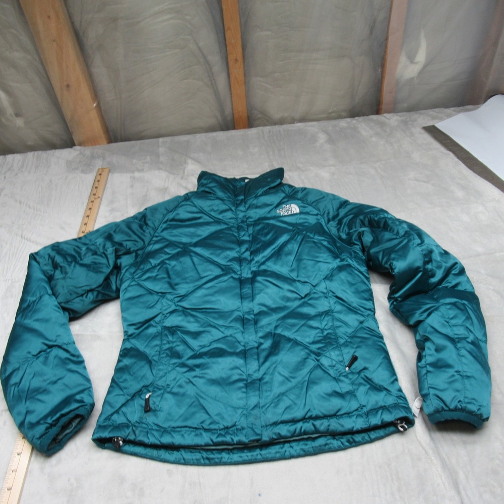 North Face Down Jacket Womens‎ Small Teal Insulated Quilted Puffer Winter Warm